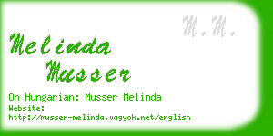 melinda musser business card